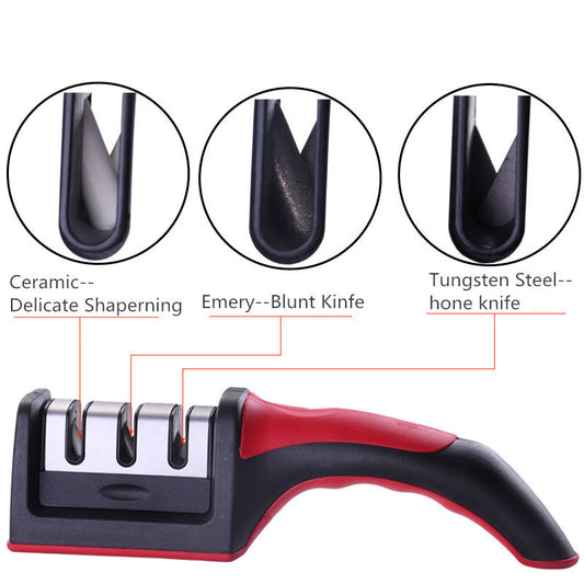 3 Stage Knife Sharpener Whetstone Tungsten Ceramic