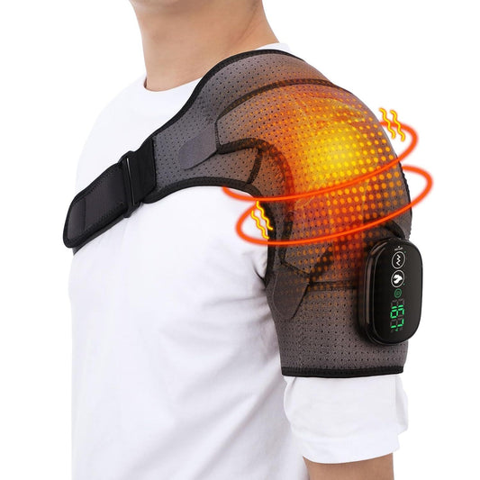 Heated Vibration Shoulder Wrap Cordless Massager