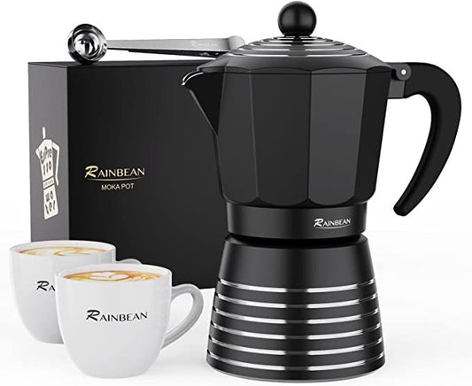 Stovetop Moka Espresso Maker 6 Cups 300ml Set